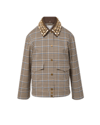 Veronica Beard Kasper Plaid Chore Jacket Malt Multi