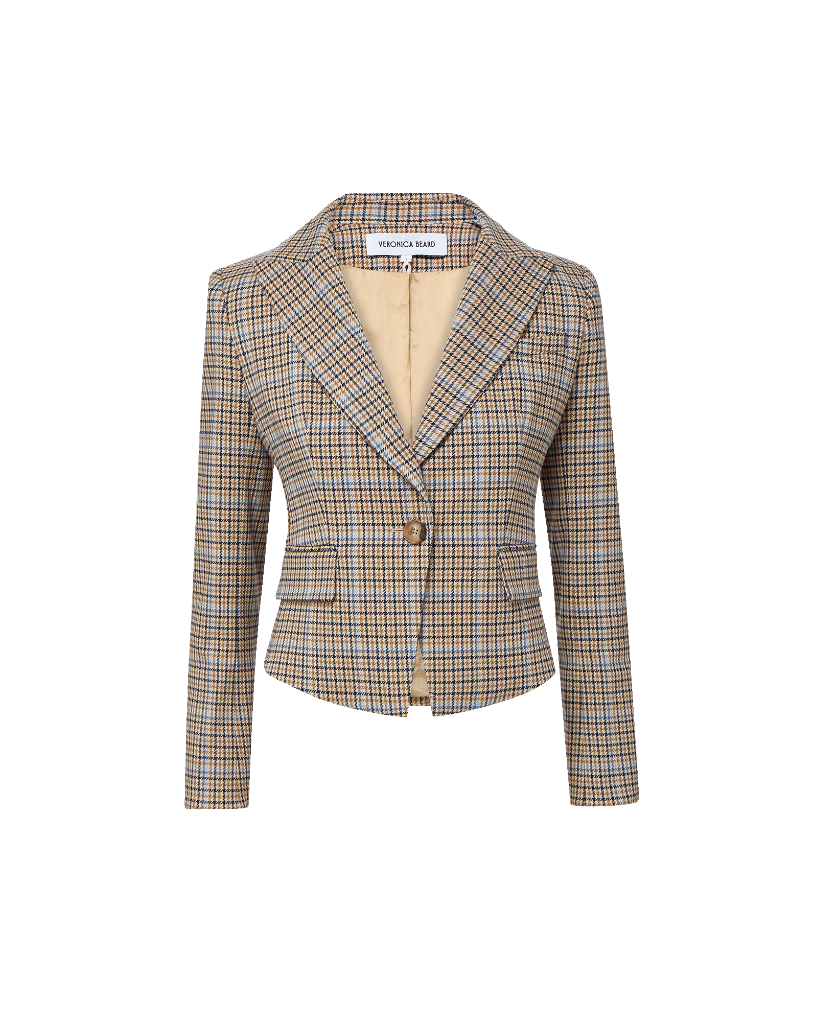 Veronica Beard Hosanna Plaid Dickey Jacket - Malt Multi