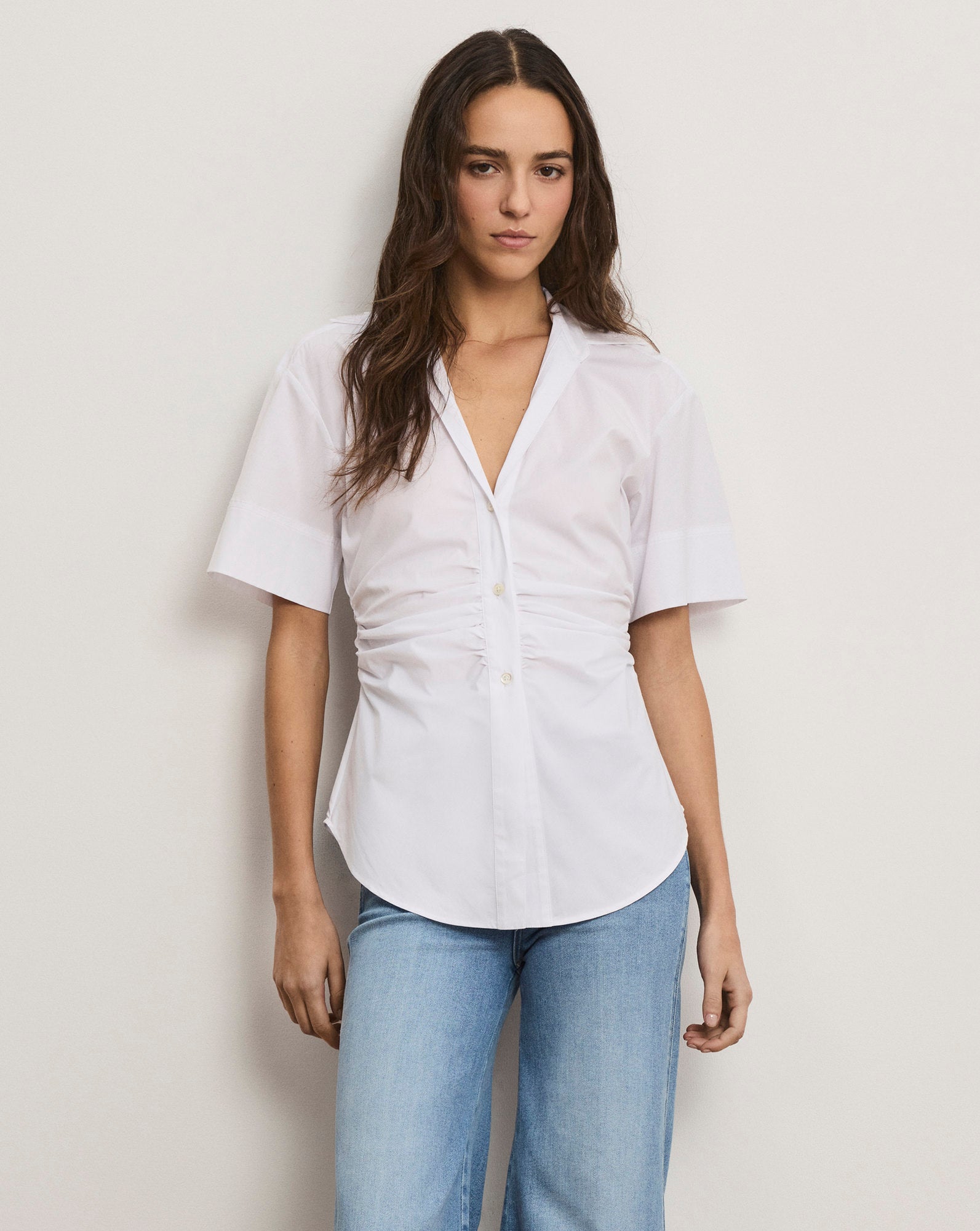 Veronica Beard Devra Button-Down Shirt - White