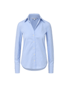 Veronica Beard Amelia Striped Button-Down Shirt - Blue Jay/White