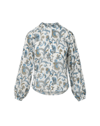Veronica Beard Soleil Paisley Blouse - Dove White Multi