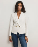 Veronica Beard Rickie Cropped Dickey Jacket - Off-White