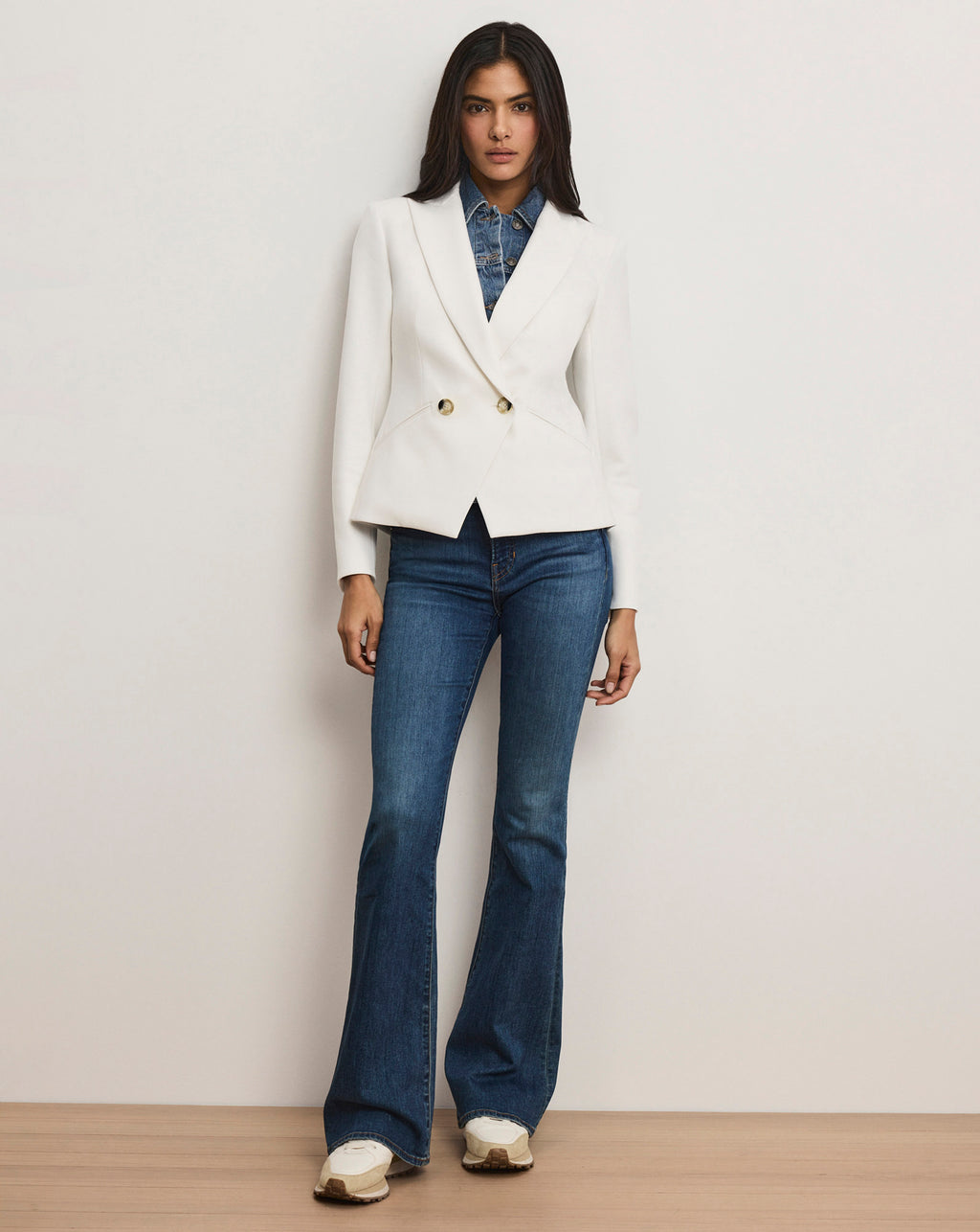 Veronica Beard Rickie Cropped Dickey Jacket - Off-White