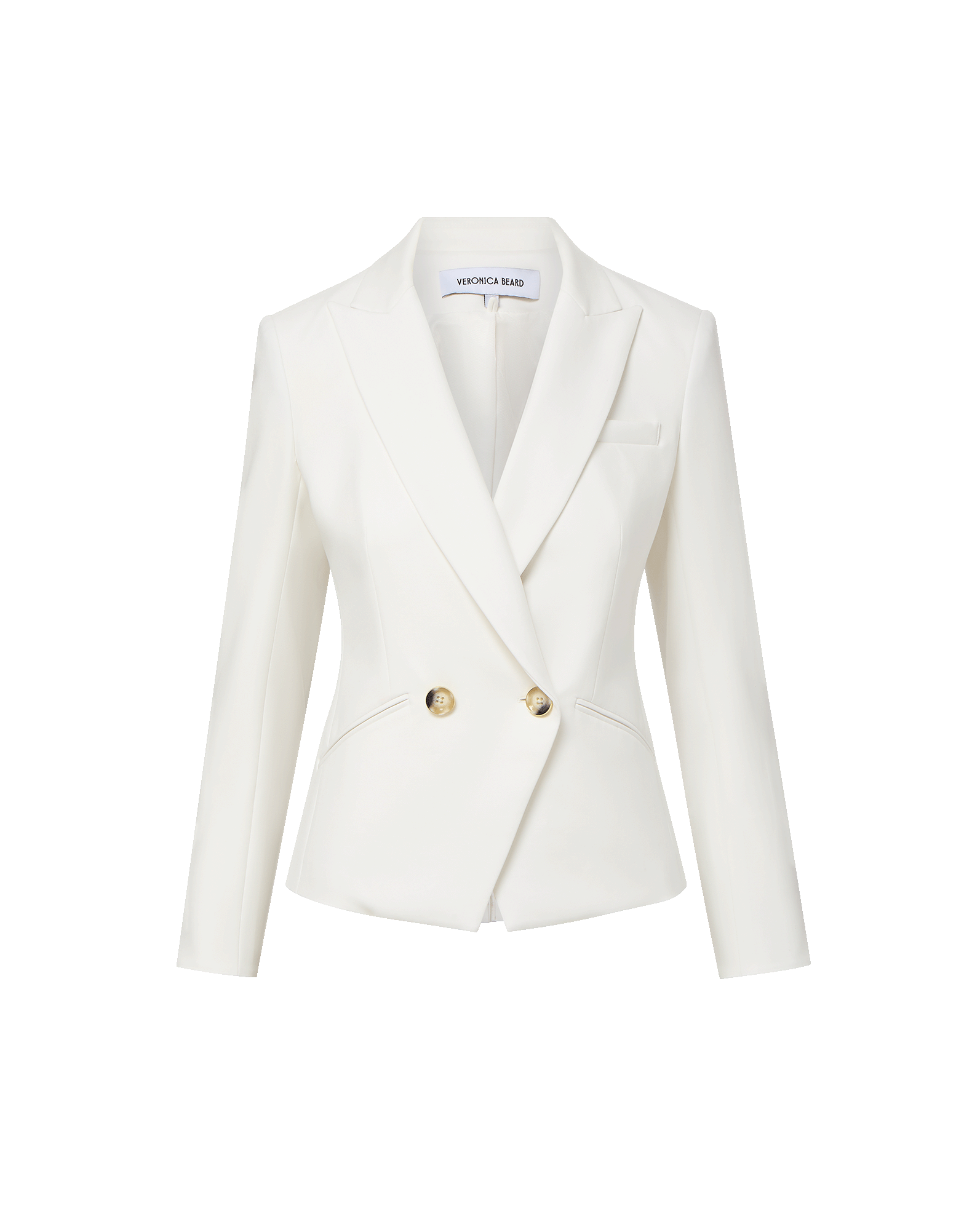 Veronica Beard Rickie Cropped Dickey Jacket - Off-White