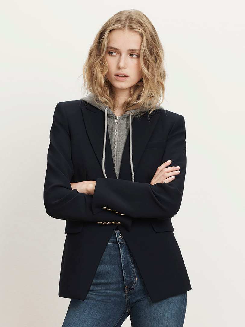 Veronica Beard Oversized Hoodie Dickey - Grey Melange