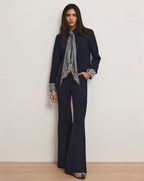 Veronica Beard Arden Flared Pant - Navy