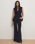Veronica Beard Arden Flared Pant - Navy