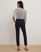 Veronica Beard Renzo Clean Waistband Pant - Navy