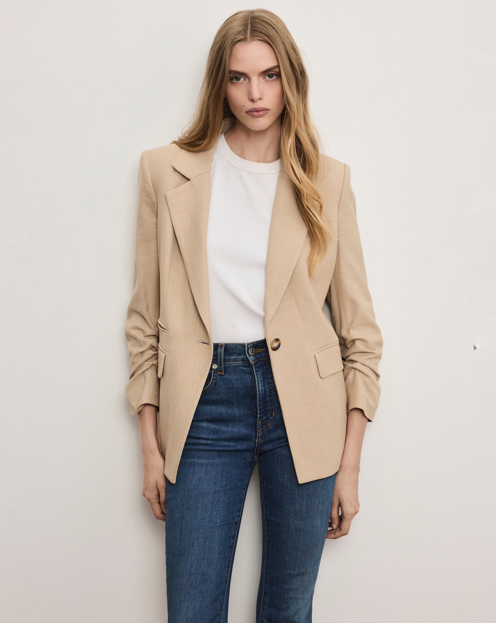 Veronica Beard Battista Dickey Jacket - Stone Khaki