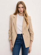 Veronica Beard Battista Dickey Jacket - Stone Khaki