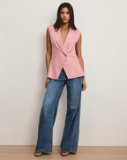Veronica Beard Ciel Tailored Vest - Petal