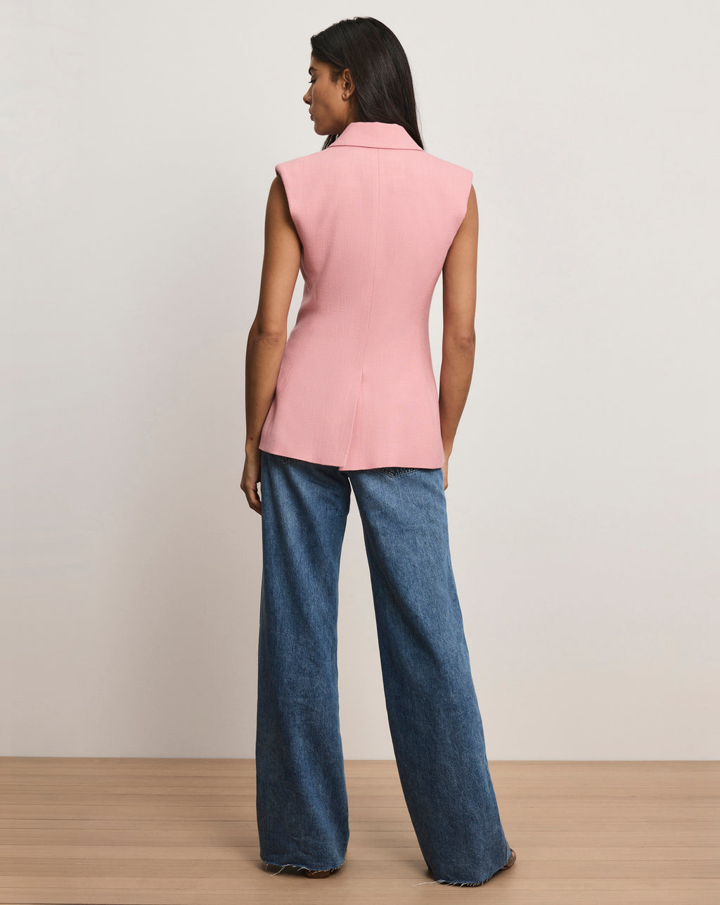 Veronica Beard Ciel Tailored Vest - Petal