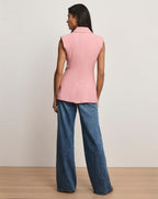 Veronica Beard Ciel Tailored Vest - Petal