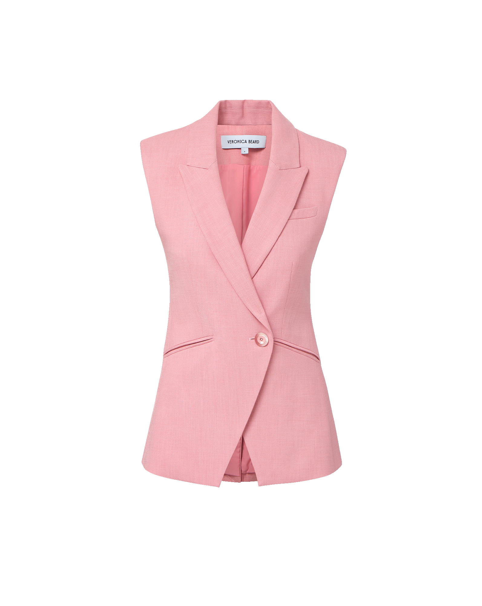 Veronica Beard Ciel Tailored Vest - Petal