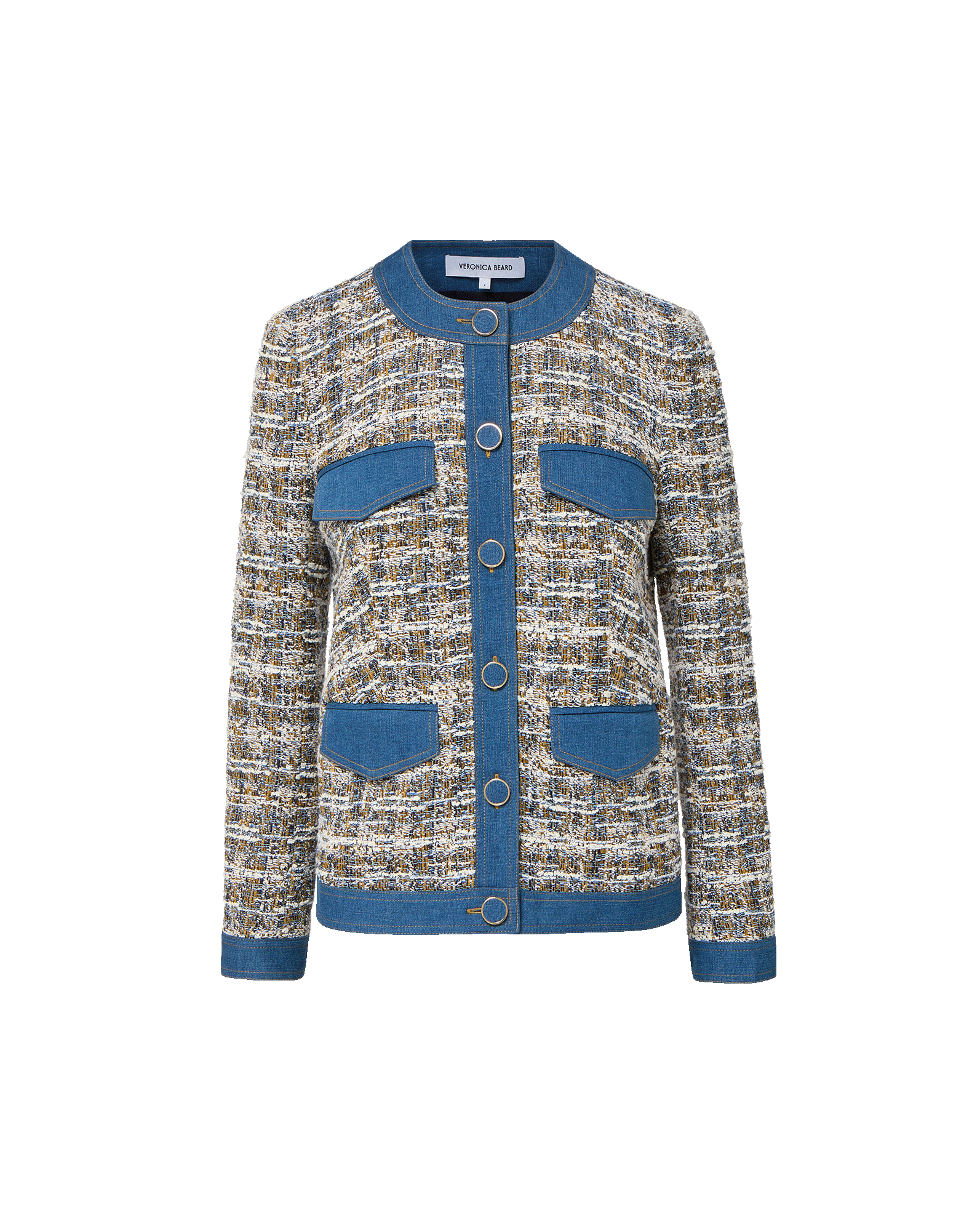 Veronica Beard Ainslie Tweed Jacket - Navy Multi