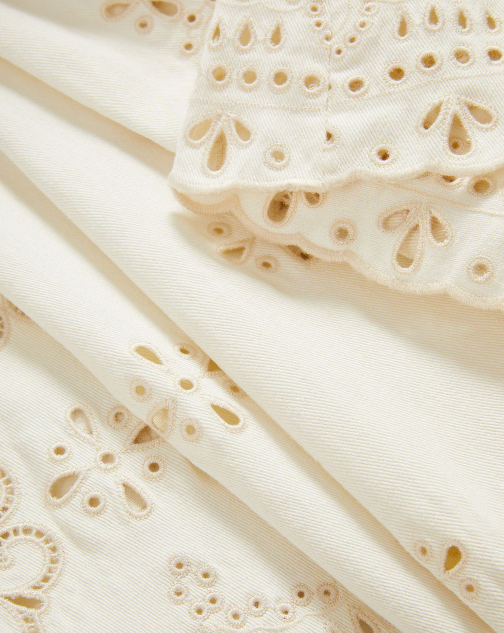 Veronica Beard Komi Eyelet Pant - Dove White