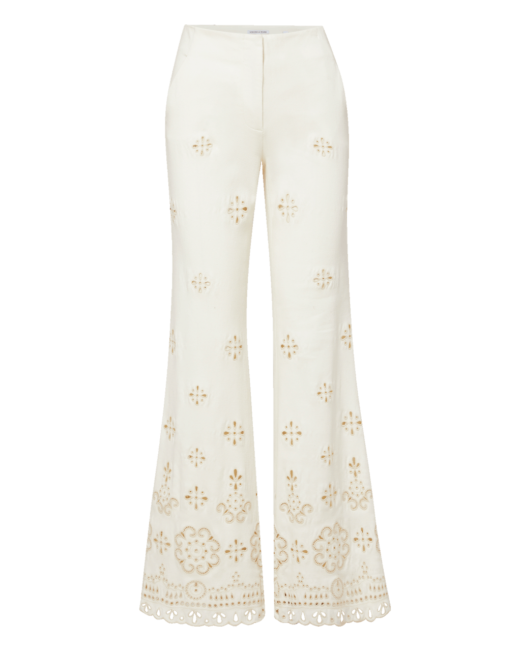 Veronica Beard Komi Eyelet Pant - Dove White