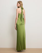 Veronica Beard Izaren Halter Maxi Dress - Cactus