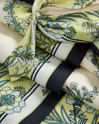 Veronica Beard Kaliza Scarf-Print Midi Dress - Light Pistachio Multi