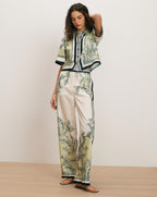 Veronica Beard Spruce Button-Down Shirt - Light Pistachio Multi