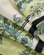 Veronica Beard Grigore Wide-Leg Pant - Light Pistachio Multi
