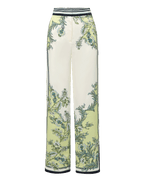 Veronica Beard Grigore Wide-Leg Pant - Light Pistachio Multi