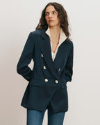 Veronica Beard Chesterfield Dickey Jacket - Navy