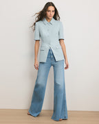 Veronica Beard Bodie Jacquard Jacket - Blue Stream