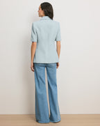 Veronica Beard Bodie Jacquard Jacket - Blue Stream