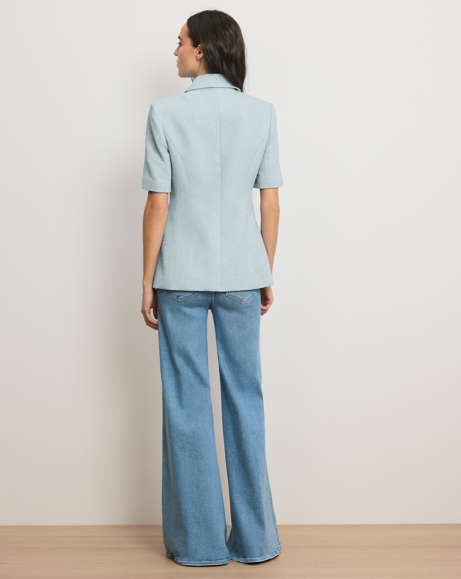 Veronica Beard Bodie Jacquard Jacket - Blue Stream
