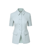 Veronica Beard Bodie Jacquard Jacket - Blue Stream