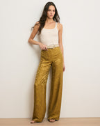 Veronica Beard Ronin Wide-Leg Pant - Gold Ochre