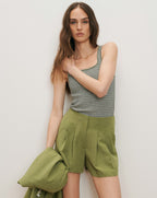 Veronica Beard Sandra Knit Tank Top - Navy/Cactus/Off-White