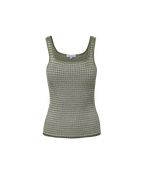 Veronica Beard Sandra Knit Tank Top Navy/Cactus/Off-White