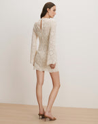 Veronica Beard Teresia Lace Mini Dress - Dove White