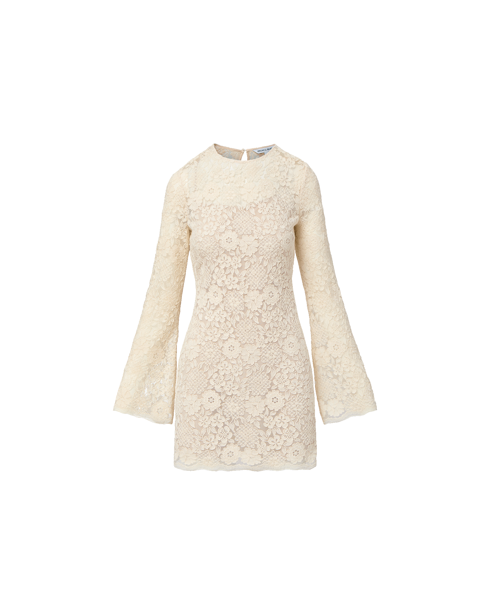 Veronica Beard Teresia Lace Mini Dress - Dove White