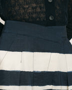Veronica Beard Heron Crossover Waistband Pant - Navy/Dove White