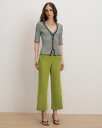 Veronica Beard Dova Wide-Leg Linen Pant - Cactus