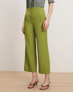 Veronica Beard Dova Wide-Leg Linen Pant - Cactus