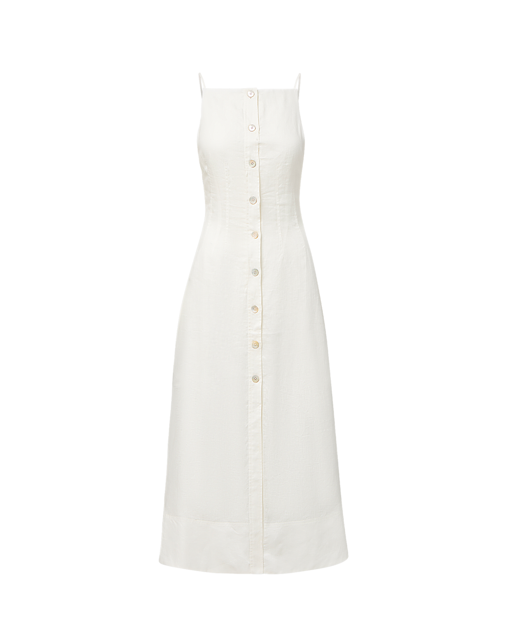 Veronica Beard Georges Linen Midi Dress - White