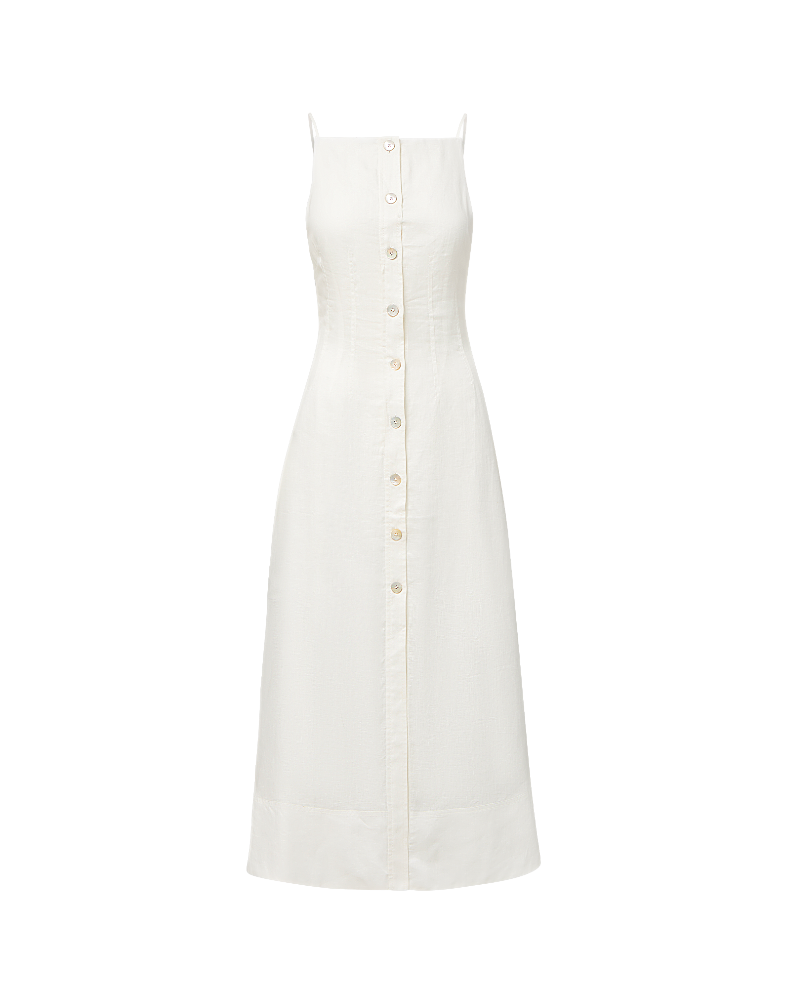 Veronica Beard Georges Linen Midi Dress - White