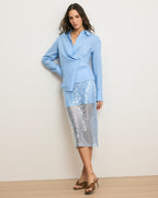 Veronica Beard Perezzi Button-Down Shirt - Blue Jay