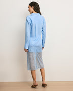 Veronica Beard Perezzi Button-Down Shirt - Blue Jay