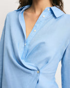 Veronica Beard Perezzi Button-Down Shirt - Blue Jay