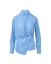 Veronica Beard Perezzi Button-Down Shirt - Blue Jay