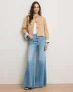 Veronica Beard Gala Cropped Utility Jacket - Khaki