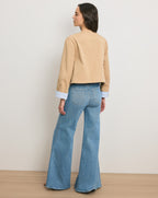 Veronica Beard Gala Cropped Utility Jacket - Khaki