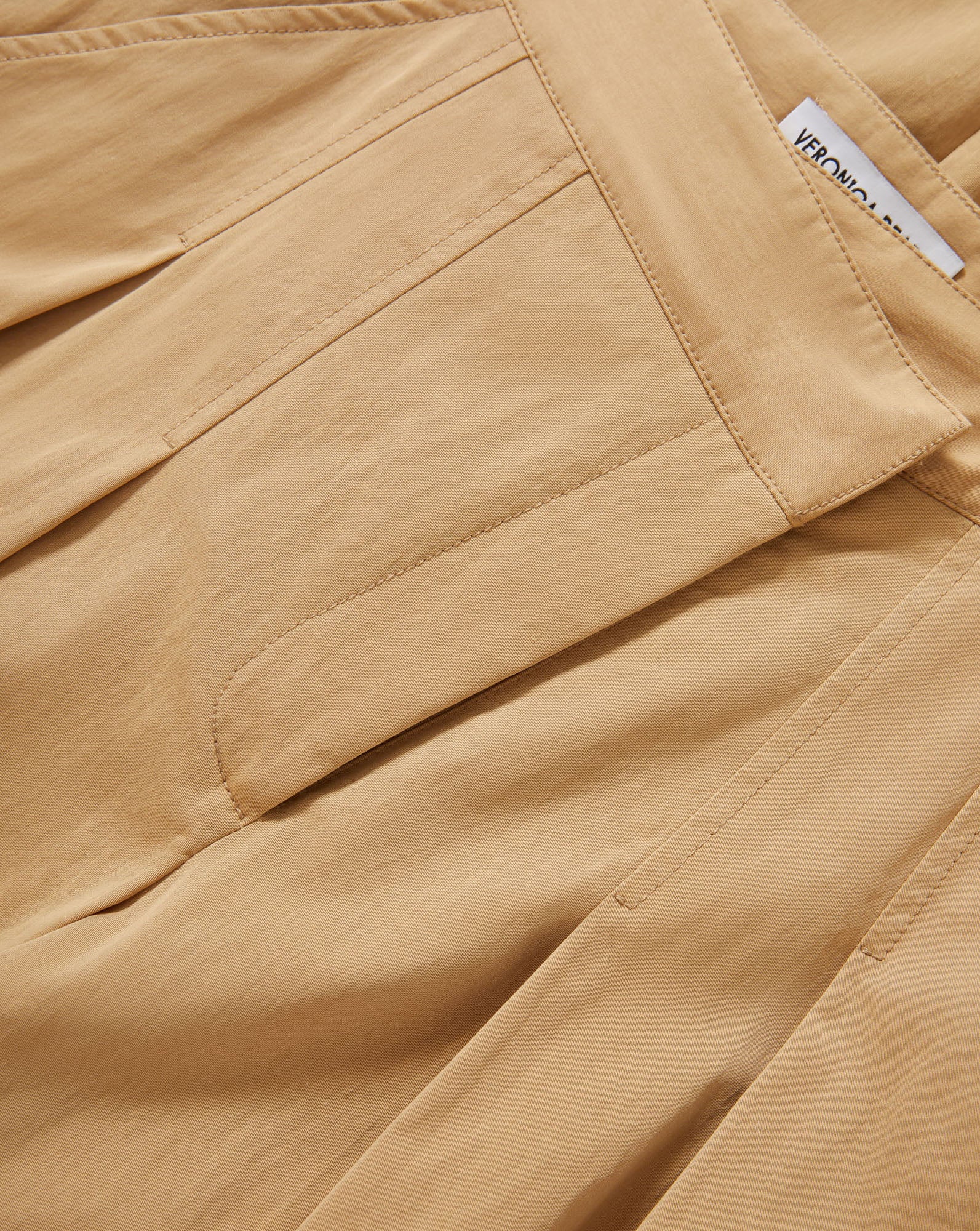 Veronica Beard Heron Crossover Waistband Pant - Khaki