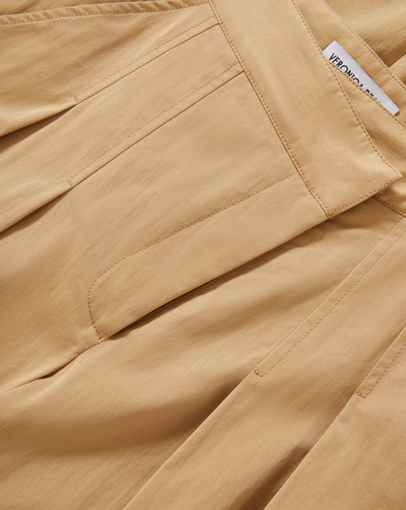 Veronica Beard Heron Crossover Waistband Pant - Khaki