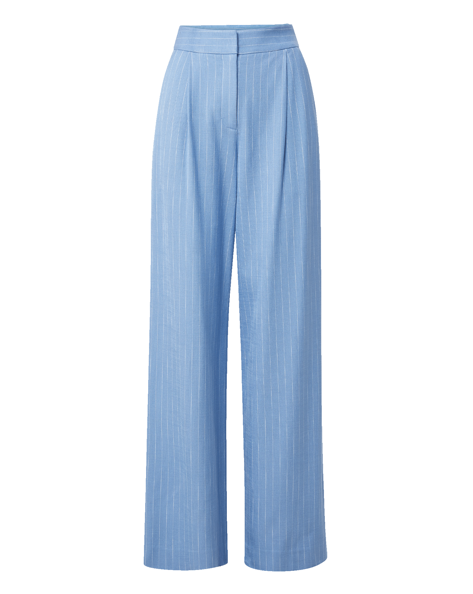 Veronica Beard Heyser Wide-Leg Pant - Blue Jay/Dove White